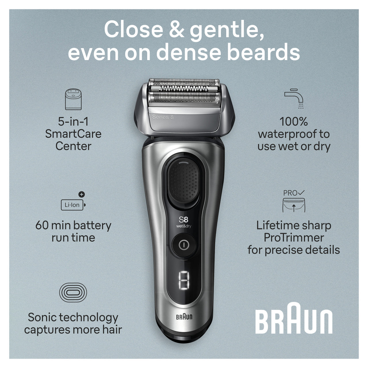 Series 8 Electric Shaver with PowerCase and 5-in-1 SmartCare Center 8577cc
