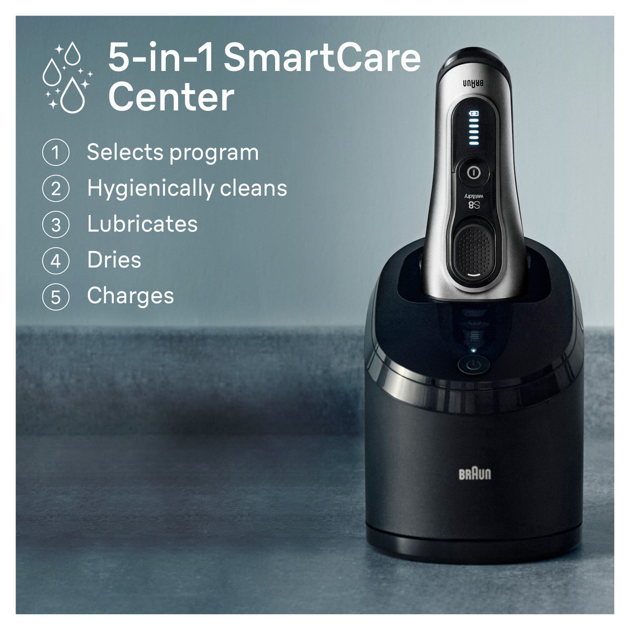 Series 8 Electric Shaver with PowerCase and 5-in-1 SmartCare Center 8577cc