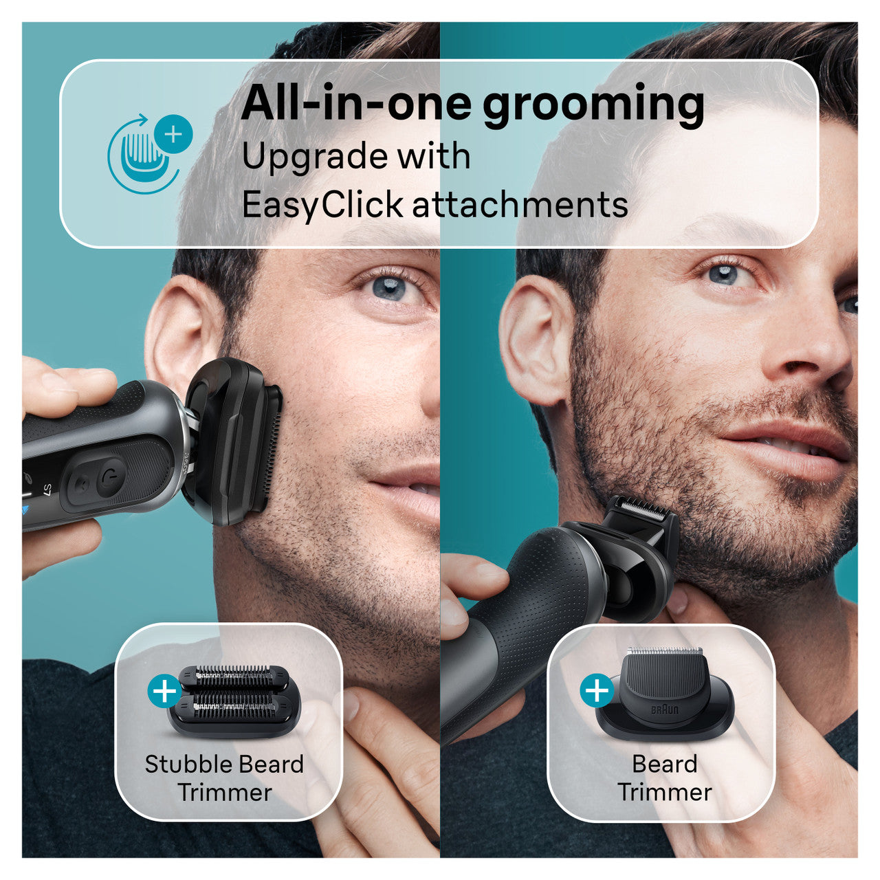 Series 7 Electric Shaver with SmartCare Center Stubbler Trimmer 7185cc