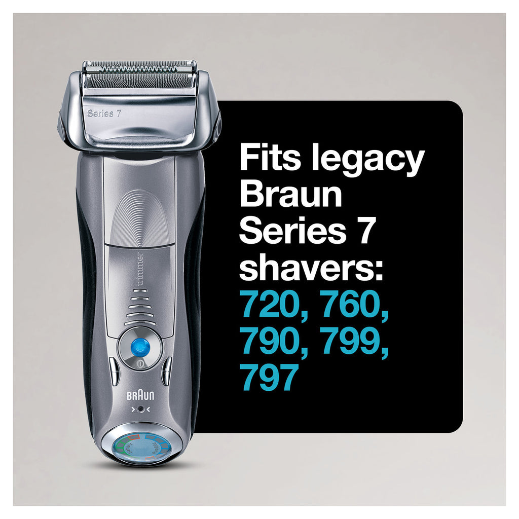 Braun Electric Shaver Head Replacement Part 70s Silver Compatible with Legacy Series 7 Electric Razors for Men