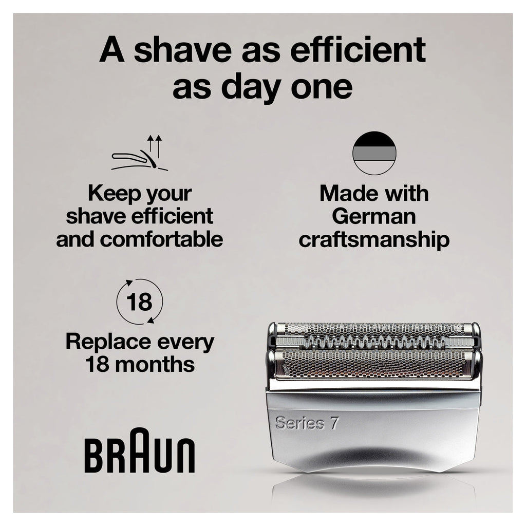 Braun Electric Shaver Head Replacement Part 70s Silver Compatible with Legacy Series 7 Electric Razors for Men