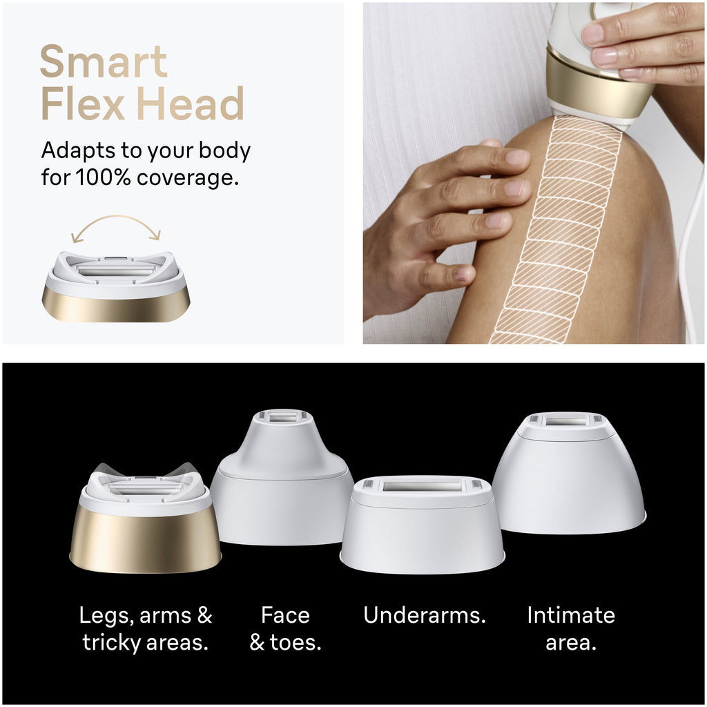 Braun Smart IPL Silk·Expert Pro 5: At Home Alternative to Laser Hair Removal with 4 Caps Facial Hair Trimmer and Vanity Case IPL5442