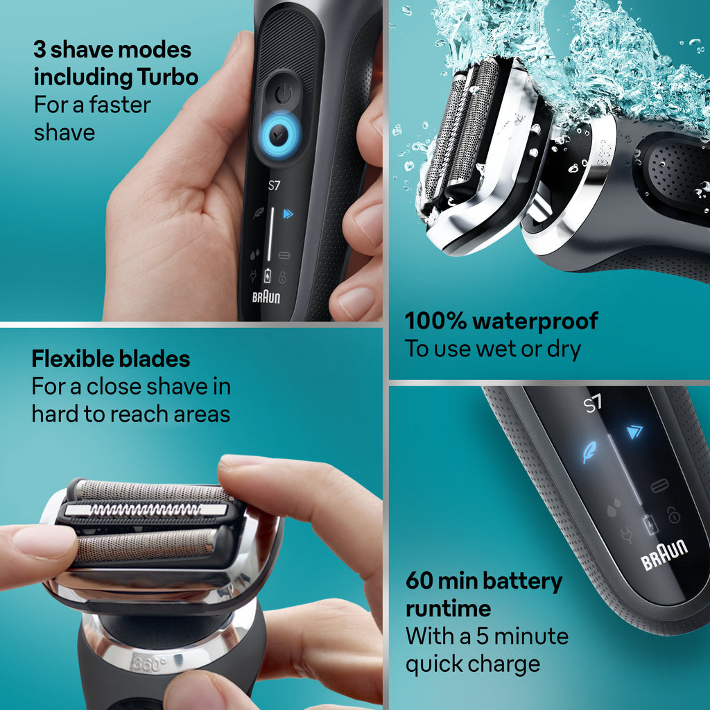 Electric Shaver with Beard and Stubble Trimmer Series 7 7085cc