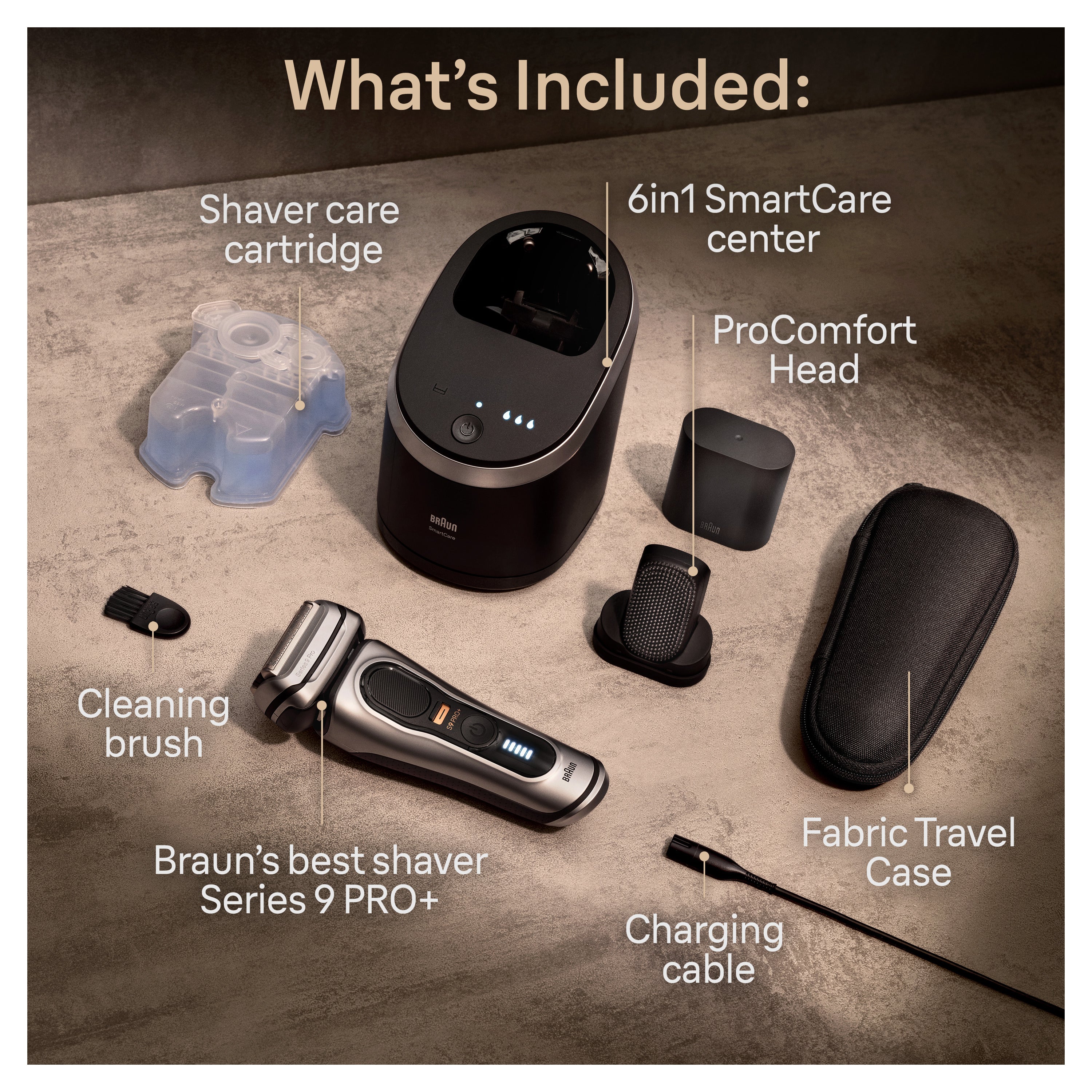 Series 9 PRO+ Electric Shaver with6-in-1 SmartCare Center ProComfort Head 9597cc