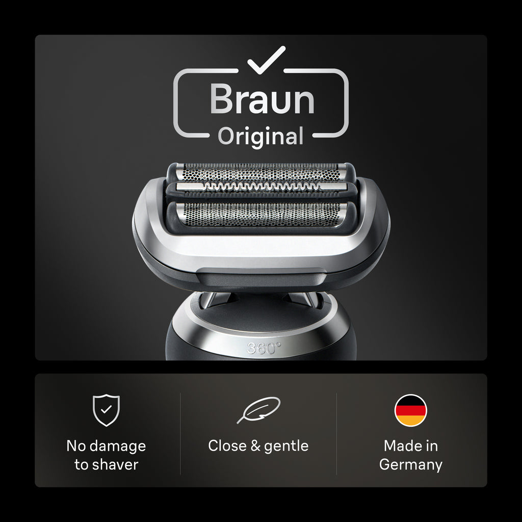Braun Electric Shaver Head Replacement Part 74s Silver Compatible with Series 7 Electric Razors for Men