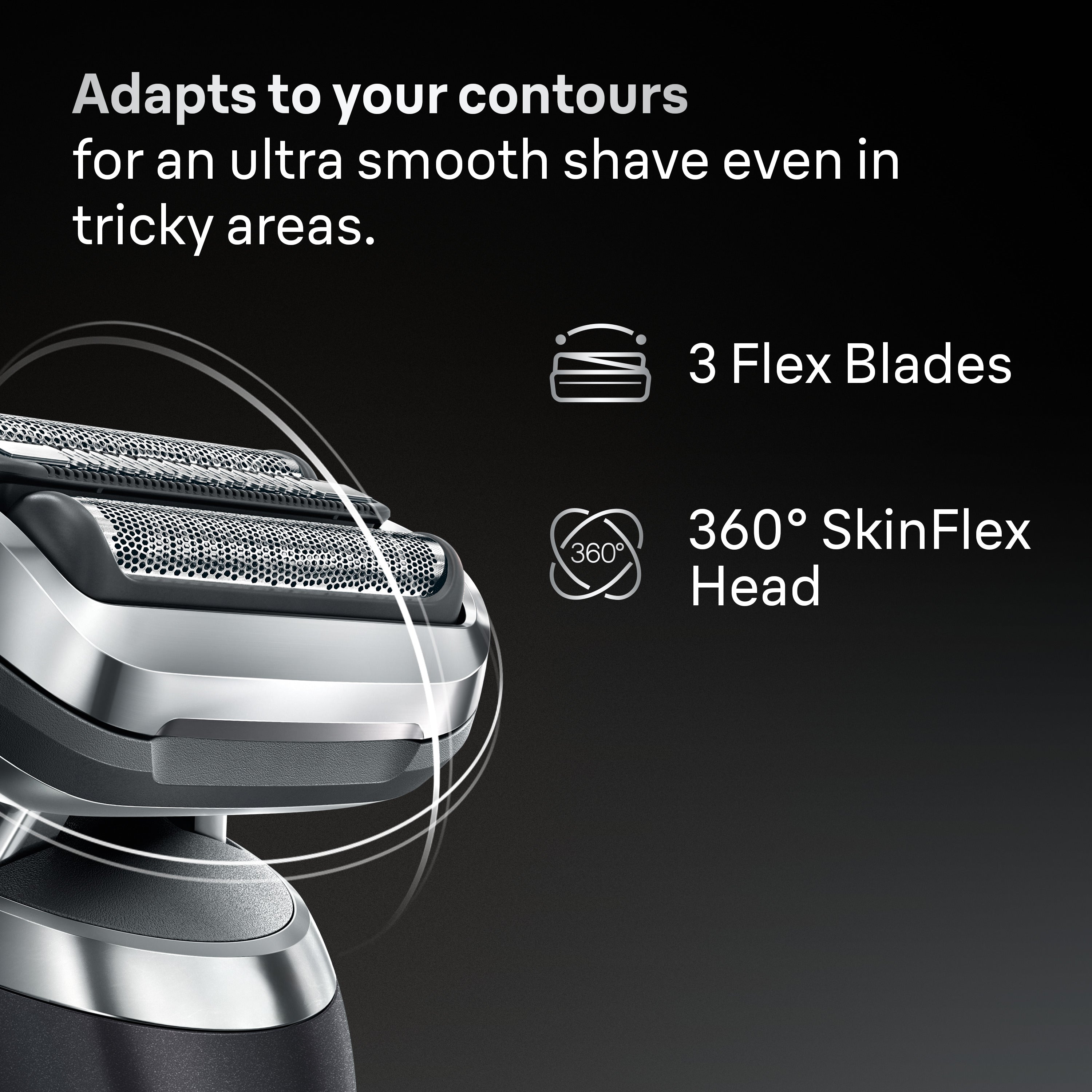 Braun Electric Shaver Head Replacement Part 74s Silver Compatible with Series 7 Electric Razors for Men