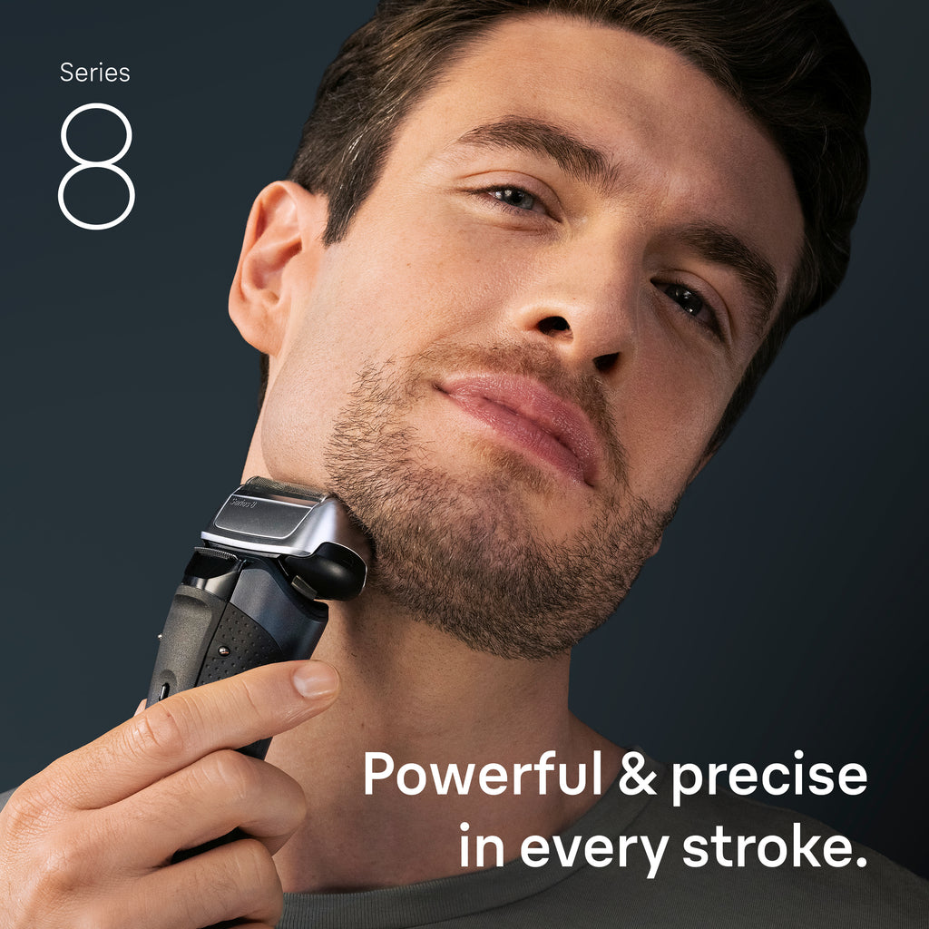 Braun Electric Shaver Head Replacement Part 83m Silver Compatible with Series 8 Electric Razors for Men