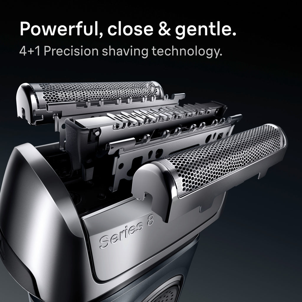 Braun Electric Shaver Head Replacement Part 83m Silver Compatible with Series 8 Electric Razors for Men