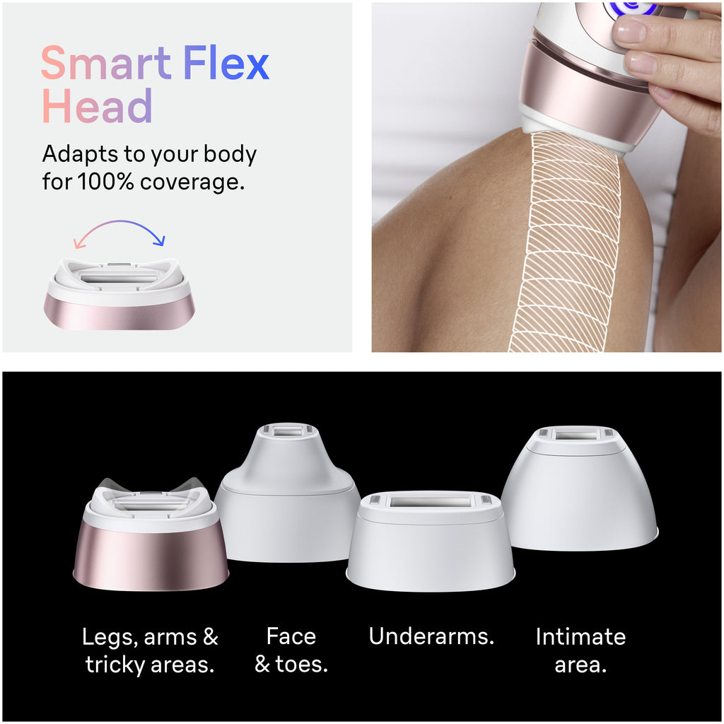 Braun Skin i·expert Smart IPL: At Home Alternative to Laser Hair Removal with 4 Caps and Vanity Case PL7387