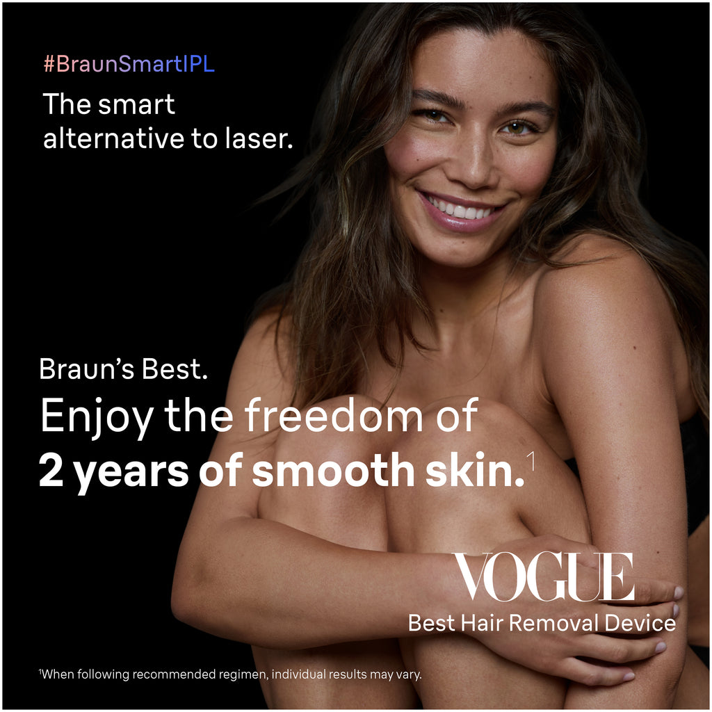 Braun Skin i·expert Smart IPL: At Home Alternative to Laser Hair Removal with 4 Caps and Vanity Case PL7387