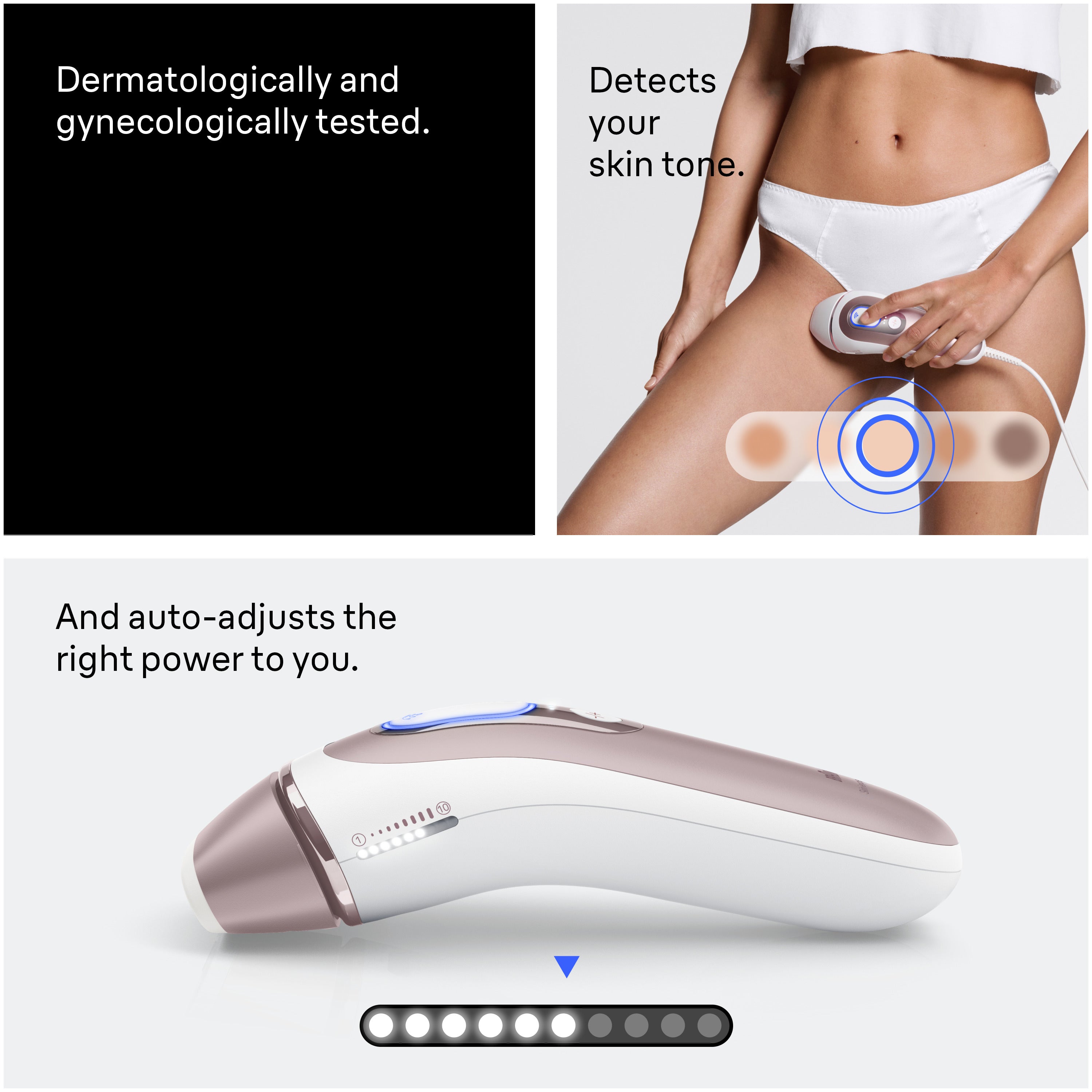 Braun Skin i·expert Smart IPL: At Home Alternative to Laser Hair Removal with 4 Caps and Vanity Case PL7387