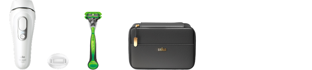 Braun Smart IPL Silk·Expert Pro 5: At Home Alternative to Laser Hair Removal with Wide Cap and Leather Pouch IPL5145