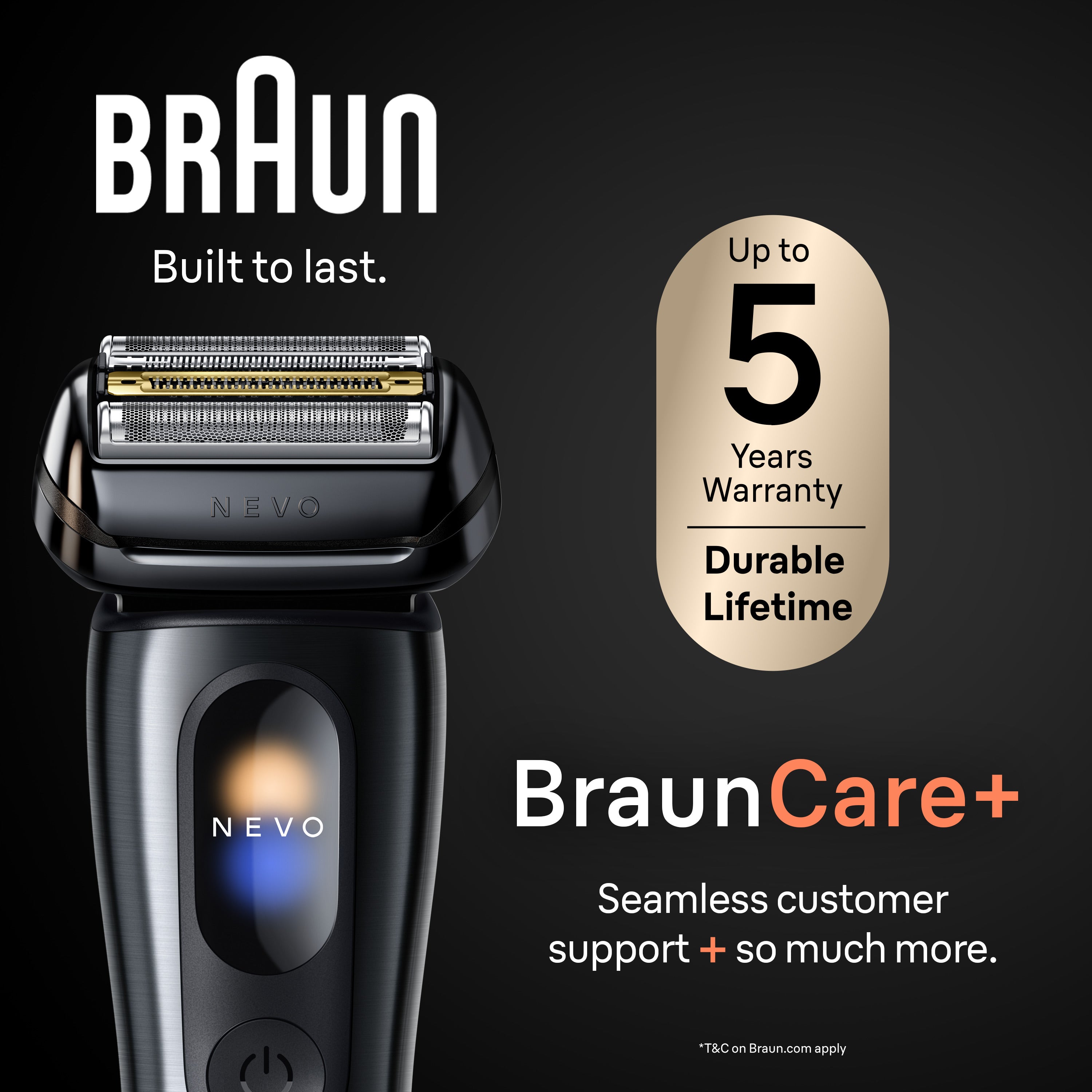 Braun NEVO 11000c Silver Men's Electric Shaver with World's 1st AeroTouch Tech